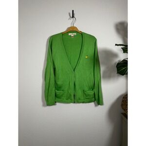Vintage Magnolia Lane Green Masters Golf Cardigan Size XL